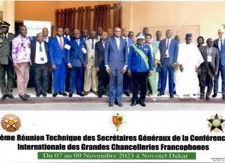 4ème Réunion Technique des Secrétaires Généraux de la Conférence Internationale des Grandes Chancelleries Francophones du 07 au 09 Novembre 2023 tenue en République du Sénégal (Dakar).